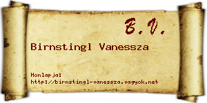Birnstingl Vanessza névjegykártya